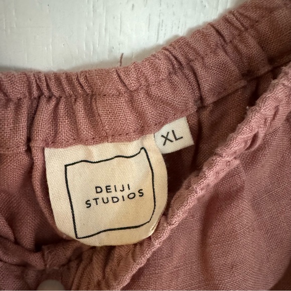 SOLD - THE 04 SET Deiji Studios Smoke Pink XL 100% linen - Picture 12 of 16